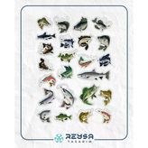 Balık Ve Balıkçılık Sticker Set 3