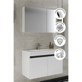 Balneom Banyo İdil 80 cm Aynalı Banyo Dolabı