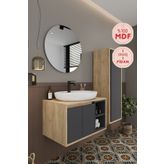 Balneom Gül 70 Cm %100 Mdf Lavabolu Banyo Dolabı Ayna Alt Dolap Lavabo Boy Dolabı