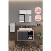 Balneom Lale 70 cm Lavabolu Banyo Dolabı + Aynalı Dolap