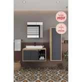 Balneom Lale 80 cm Lavabolu Banyo Dolabı + Aynalı Dolap+ Boy Dolabı