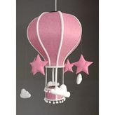 Balon Avize - 1 - Pembe - Beyaz