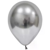 Balon Krom Parlak 12 İnç Gümüş 50'Li