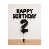 Balonsan Happy Bırthday Siyah Balon Seti -2-