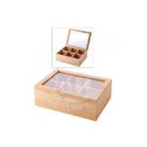 Balsa 6 Bölmeli Bambu Çay Kutusu 19X25x9 Cm
