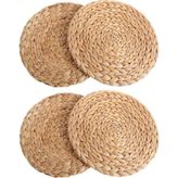 Balsa Amerikan Servis Hasır Supla Örme Bambu 4 Adet - 35 x 35 cm - Krem