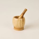 Balsa Bambu Havan - Açık Kahverengi - 9 cm