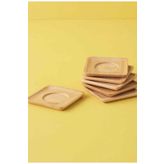 BALSA Bambu Lüx 6 Adet Kare Çay Tabağı 10,5cm