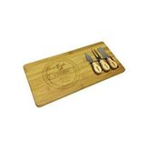 Balsa Bambu Peynir Servis Sunum Seti Koza Gift - 25 x 35 cm
