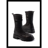 Bambi K02724986603 Siyah Leather Kadın Bot