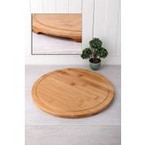 Bambu 30 Cm Yuvarlak Pasta Pizza Bambu Servis Sunum Tabağı Kahvaltılık