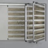 Bambu Cam Balkon Yapıştırmalı Zebra Perde gri