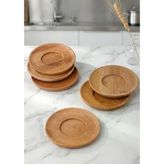 Bambu Çay Tabağı Seti - 6 Parça, 10 Cm