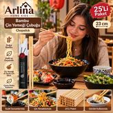 Bambu Chopstick 23 Cm Çin Yemeği Çubuğu 25Li Set