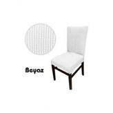 Bambu Sandalye Örtüsü 6 Adet Beyaz