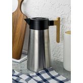 Bambu Saplı Çelik Termos - Bambu Saplı Çay Termosu - 2 Litre