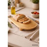 Bambu Top Ayaklı Sunum Tabağı 23 X 33 Cm
