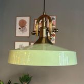 Bamyum Açe Mint Tekli Gemici Eskitme Başlık Avize Retro Sarkıt Ofis Showroom Salon Mutfak Avizeleri