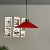 Bamyum Avilla Kırmızı Metal Tekli Avize Ince Eskitme Başlık Rustik Mutfak Modern Sarkıt Aydınlatma