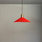 Bamyum Avilla Kırmızı Tekli Metal Avize Lale Başlık Rustik Cafe Mutfak Modern Sarkıt Aydınlatma