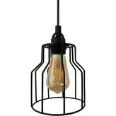 Bamyum Cage Siyah Metal Avize - 1