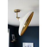 Bamyum Champion Beyaz İç Gold Eskitme Hareketli Piramit Plafonyer Tekli Avize Tavana Yapışık Sıfır