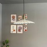 Bamyum Risso Beyaz Metal Büyük Avize Kalın Eskitme Fener Başlık Tekli Cafe Mutfak Modern Sarkıt Aydınlatma - 1