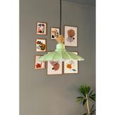 Bamyum Risso Mint Metal Rustik Küçük Q Kafa Başlık Tekli E27 Sarkıt Avize