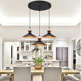 Bamyum Üçlü Salon Circle Siyah Avize
