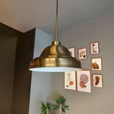 Bamyum Ulmete Ince Eskitme Başlık Tekli Sarkıt Avize Salon Ofis Otel Restoran Avizeleri Vintage Tasarım - 1