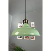 Bamyum Veluna Mint Yeşili Tekli Eskitme Lale Başlık Avize Retro Sarkıt Ofis Showroom Salon Mutfak Avizeleri