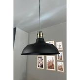 Bamyum Veluna Siyah Tekli Eskitme Lale Başlık Avize Retro Sarkıt Ofis Showroom Salon Mutfak Avizeleri