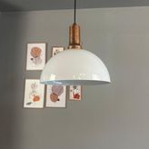 Bamyum Yimpi Beyaz Avize Patina Fener Başlık Tekli Sarkıt Salon Mutfak Kuaför Cafe Lamba Dekoratif - 1