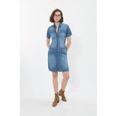 BANNY JEANS Kadın Boydan Düğmeli Jean Elbise