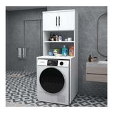 Banos Banyo Banos Ahşap-Antrasit MDF 100 cm Lavabolu Banyo Dolabı Ayaksız Tasarım 2 Kapaklı - Yok - Atlantik Çam