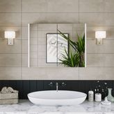 Banos Kulpsuz Tek Kapaklı Mat Beyaz 80 cm Aynalı Banyo Üst Dolabı