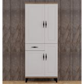 Banyo Dolabı 136 Cam-Beyaz