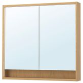 Banyo duvar dolabı, meşe görünümlü, 100x15x95 cm