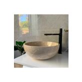 banyodecor Bej Çanak Mermer Lavabo