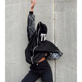 Bape Spider Baskılı Oversize Hırka - Siyah - M