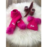 Barbie atkı bere takımı