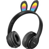BARCODE Bk-43 Tavşan Model Işıklı Kulak Üstü Bluetooth Kulaklık - Siyah