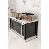 Barin Design Mutfak Tezgah Üstü Mikrodalga Rafı Çok Amaçlı Düzenleyici Organizer Stand Raf Sistemleri Baharatlık - Beyaz