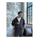 BARLİZ Erkek Ve Kadın Oversize Basic Baskısız Fermuarlı Hırka