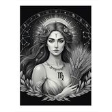Başak Burcu Kadını Art Mdf Tablo
