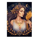 Başak Burcu Tanrıçası Mdf Tablo
