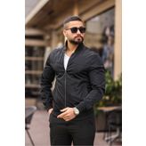BASEL.CO Erkek Siyah Baharlık Basic Bomber Ceket