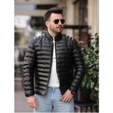 Baselco Erkek Deri Şişme Mont - Siyah