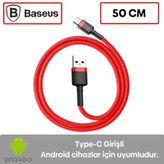 Baseus Cafule Usb Type C 1 Metre 3.0A Hızlı Şarj Halat Usb Kablo