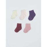 Basic Kız Bebek Havlu Soket Çorap 5'li (W5) - Pink - 2 - 3 Yaş